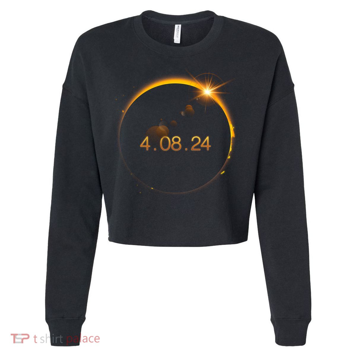 Total Solar Eclipse April 8 2024 Cropped Pullover Crew