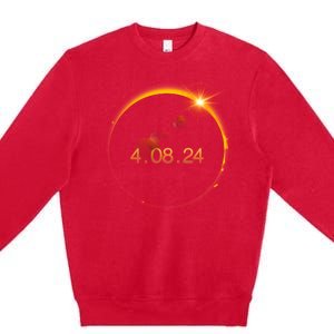 Total Solar Eclipse April 8 2024 Premium Crewneck Sweatshirt