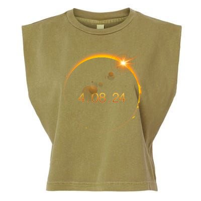 Total Solar Eclipse April 8 2024 Garment-Dyed Women's Muscle Tee