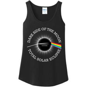 Total Solar Eclipse 04 08 24 Rainbow Totality Dark Side Moon Ladies Essential Tank