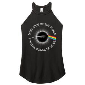 Total Solar Eclipse 04 08 24 Rainbow Totality Dark Side Moon Women's Perfect Tri Rocker Tank