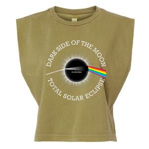 Total Solar Eclipse 04 08 24 Rainbow Totality Dark Side Moon Garment-Dyed Women's Muscle Tee