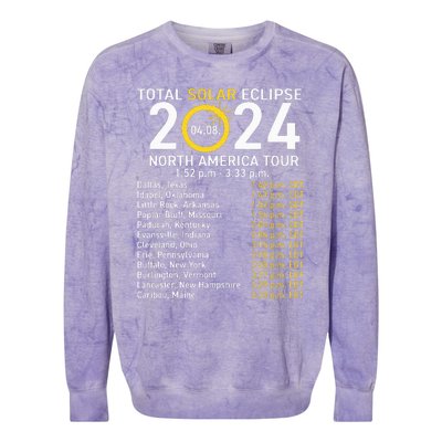 Total Solar Eclipse April 8 2024 Path Of The Eclipse Colorblast Crewneck Sweatshirt