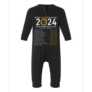 Total Solar Eclipse April 8 2024 Path Of The Eclipse Infant Fleece One Piece