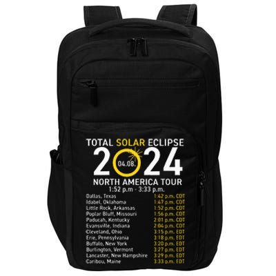 Total Solar Eclipse April 8 2024 Path Of The Eclipse Impact Tech Backpack