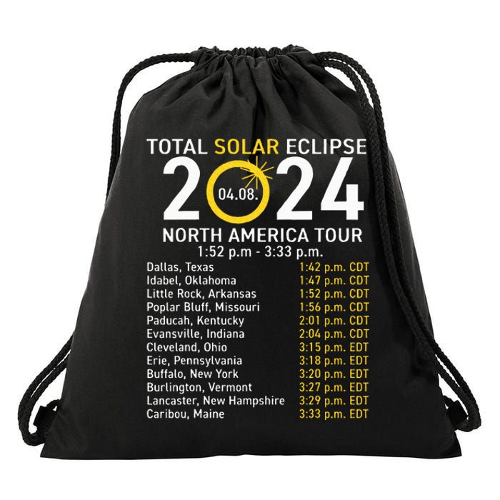 Total Solar Eclipse April 8 2024 Path Of The Eclipse Drawstring Bag