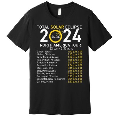 Total Solar Eclipse April 8 2024 Path Of The Eclipse Premium T-Shirt