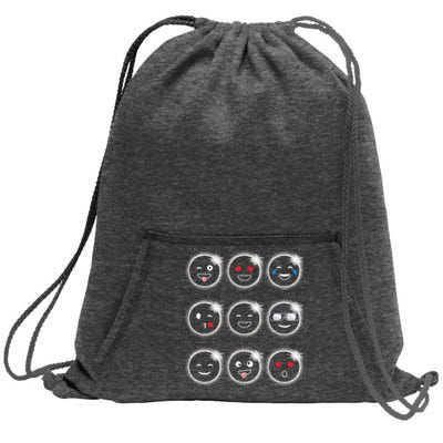 Total Solar Eclipse 04.08.2024 Silly Faces Funny Sweatshirt Cinch Pack Bag