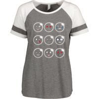 Total Solar Eclipse 04.08.2024 Silly Faces Funny Enza Ladies Jersey Colorblock Tee