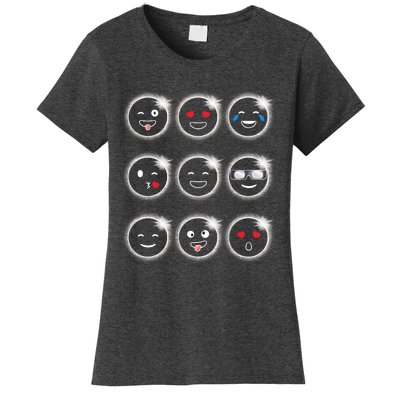 Total Solar Eclipse 04.08.2024 Silly Faces Funny Women's T-Shirt