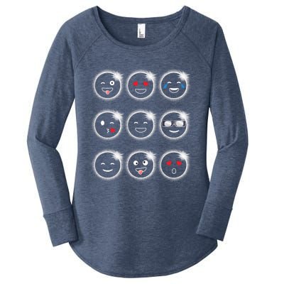 Total Solar Eclipse 04.08.2024 Silly Faces Funny Women's Perfect Tri Tunic Long Sleeve Shirt