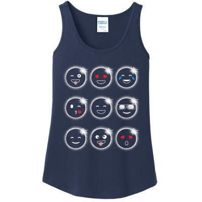 Total Solar Eclipse 04.08.2024 Silly Faces Funny Ladies Essential Tank