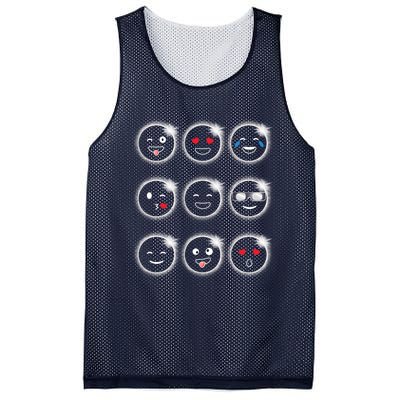 Total Solar Eclipse 04.08.2024 Silly Faces Funny Mesh Reversible Basketball Jersey Tank