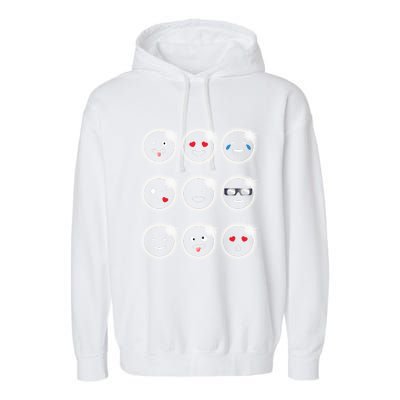 Total Solar Eclipse 04.08.2024 Silly Faces Funny Garment-Dyed Fleece Hoodie