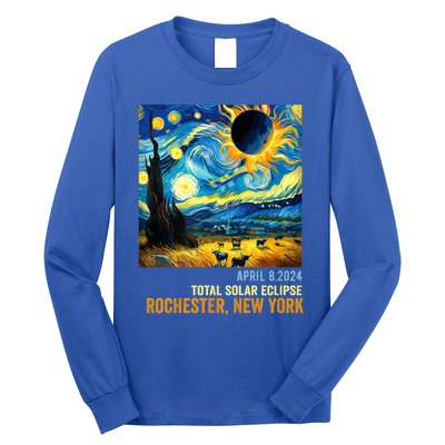 Total Solar Eclipse 04.08.2024 Rochester New York Long Sleeve Shirt