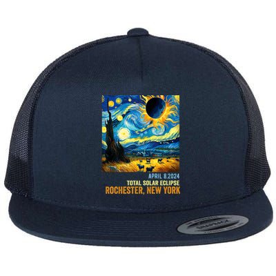 Total Solar Eclipse 04.08.2024 Rochester New York Flat Bill Trucker Hat