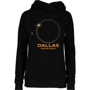 Total Solar Eclipse 2024 Dallas Texas Path Of Totality Womens Funnel Neck Pullover Hood