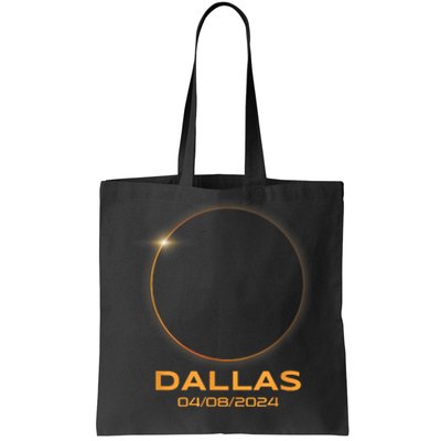 Total Solar Eclipse 2024 Dallas Texas Path Of Totality Tote Bag