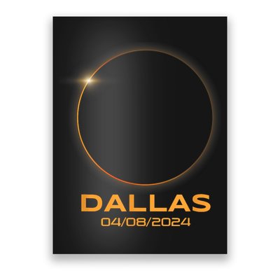 Total Solar Eclipse 2024 Dallas Texas Path Of Totality Poster