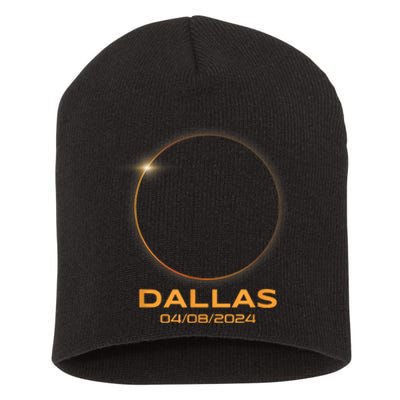 Total Solar Eclipse 2024 Dallas Texas Path Of Totality Short Acrylic Beanie