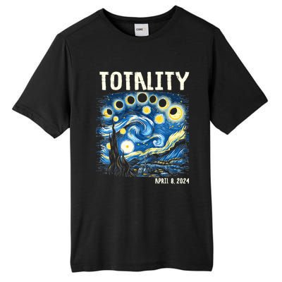 Total Solar Eclipse 2024 4.08.24 Starry Night Painting Tall Fusion ChromaSoft Performance T-Shirt