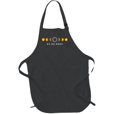 Total Solar Eclipse 04.08.2024 Rochester New York Full-Length Apron With Pockets