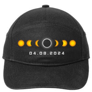 Total Solar Eclipse 04.08.2024 Rochester New York 7-Panel Snapback Hat