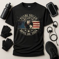 Total Solar Eclipse 2024 Totality Eclipse Path 04. 08. 2024 Cooling Performance Crew T-Shirt