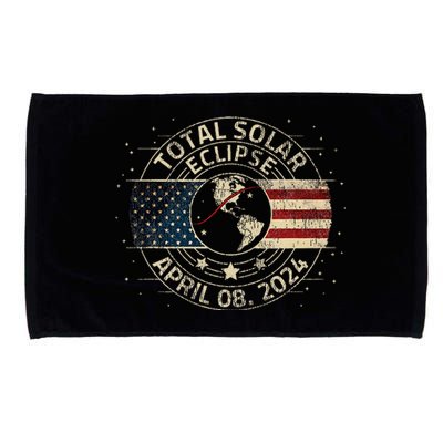 Total Solar Eclipse 2024 Totality Eclipse Path 04. 08. 2024 Microfiber Hand Towel