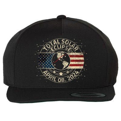 Total Solar Eclipse 2024 Totality Eclipse Path 04. 08. 2024 Wool Snapback Cap
