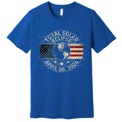 Total Solar Eclipse 2024 Totality Eclipse Path 04. 08. 2024 Premium T-Shirt