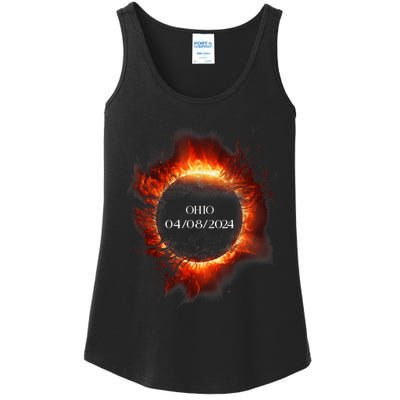 Total Solar Eclipse 2024 Ohio Ladies Essential Tank