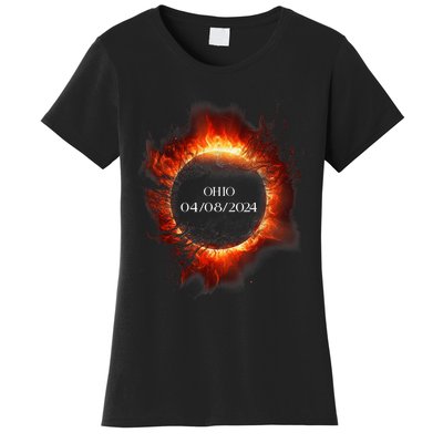 Total Solar Eclipse 2024 Ohio Women's T-Shirt