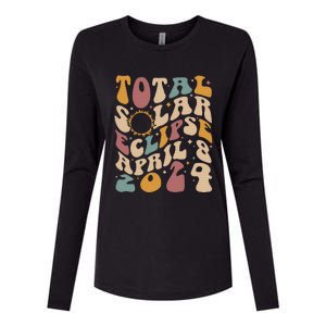 Total Solar Eclipse April 08 2024 Womens Cotton Relaxed Long Sleeve T-Shirt