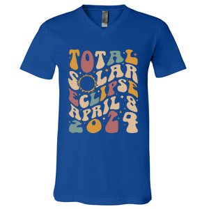 Total Solar Eclipse April 08 2024 V-Neck T-Shirt