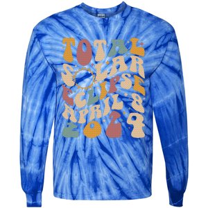 Total Solar Eclipse April 08 2024 Tie-Dye Long Sleeve Shirt