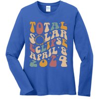 Total Solar Eclipse April 08 2024 Ladies Long Sleeve Shirt