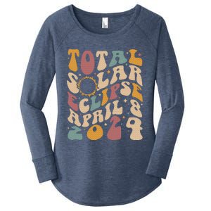 Total Solar Eclipse April 08 2024 Women's Perfect Tri Tunic Long Sleeve Shirt