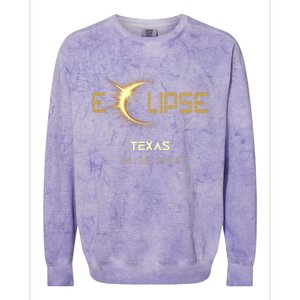 Total Solar Eclipse Texas Totality Usa April 8th 2024 Texas Colorblast Crewneck Sweatshirt