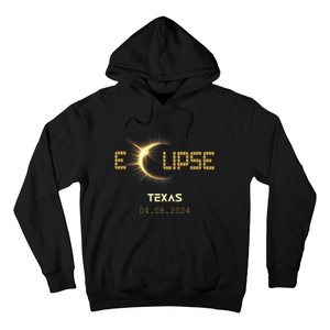 Total Solar Eclipse Texas Totality Usa April 8th 2024 Texas Hoodie