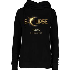 Total Solar Eclipse Texas Totality Usa April 8th 2024 Texas Womens Funnel Neck Pullover Hood