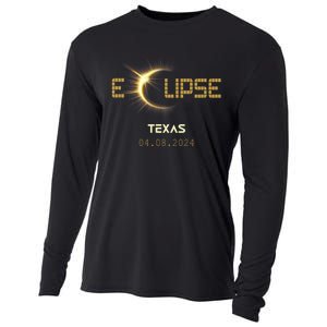 Total Solar Eclipse Texas Totality Usa April 8th 2024 Texas Cooling Performance Long Sleeve Crew