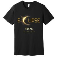 Total Solar Eclipse Texas Totality Usa April 8th 2024 Texas Premium T-Shirt