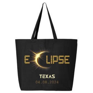 Total Solar Eclipse Texas Totality Usa April 8th 2024 Texas 25L Jumbo Tote