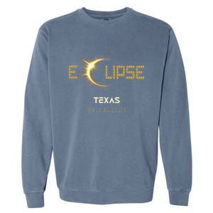 Total Solar Eclipse Texas Totality Usa April 8th 2024 Texas Garment-Dyed Sweatshirt