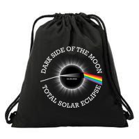 Total Solar Eclipse 04 08 24 Rainbow Totality Dark Side Moon Drawstring Bag