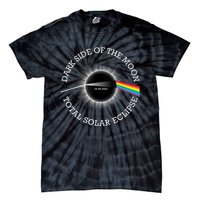 Total Solar Eclipse 04 08 24 Rainbow Totality Dark Side Moon Tie-Dye T-Shirt