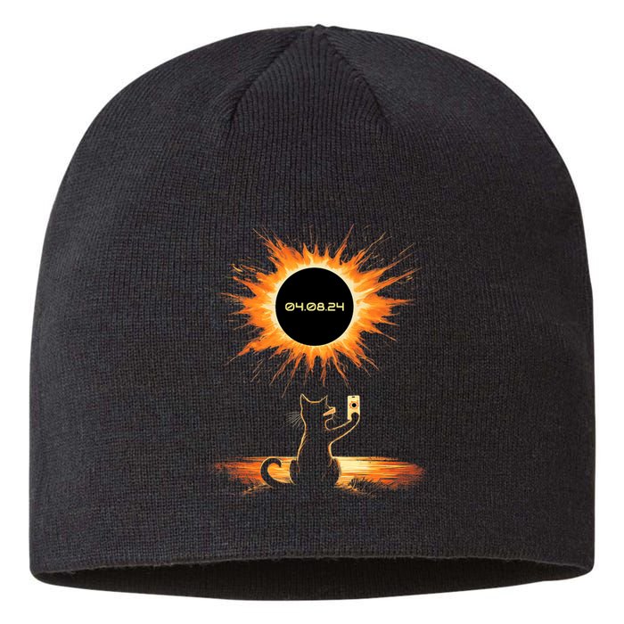 Total Solar Eclipse 2024 April 8 Cat America Totality Sustainable Beanie