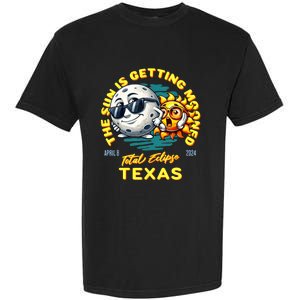 Texas Solar Eclipse Apr 8 2024 Sun Is Getting Mooned Garment-Dyed Heavyweight T-Shirt