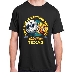 Texas Solar Eclipse Apr 8 2024 Sun Is Getting Mooned Adult ChromaSoft Performance T-Shirt